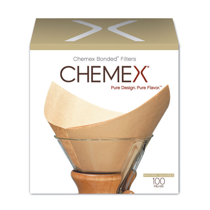 CHEMEX - Boîte de 100 filtres naturels pour cafetière 1 à 3 tasses