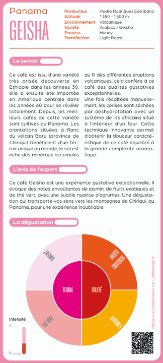 Geisha - Panama - Grand cru GRAIN - 100 g