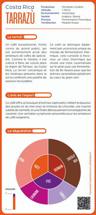 Tarrazù - Costa Rica - Grand cru GRAIN - 100 g